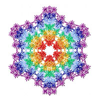 Rainbow Snowflakes 12 Machine Embroidery Designs set 4x4