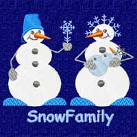 Winter Motifs: Snowman Machine Embroidery Design