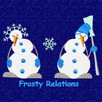 Winter Motifs: Snowman Machine Embroidery Design