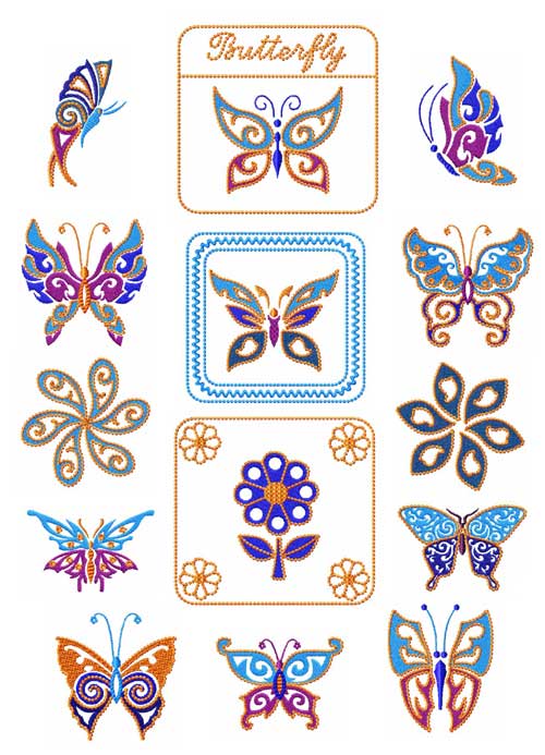 FSL 3D Butterfly Machine Embroidery Designs for 4x4 Hoop –  hollysembroiderydesigns