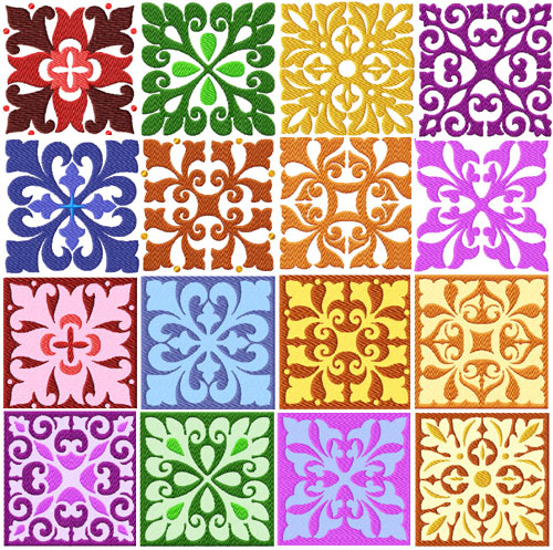 Square Quilt Blocks 16 Machine Embroidery Designs