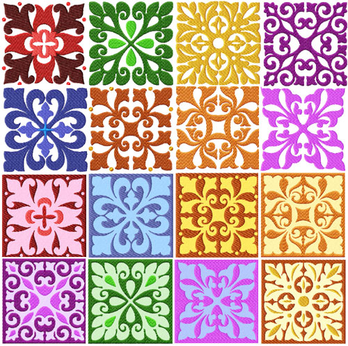 Square Quilt Blocks 16 Machine Embroidery Designs