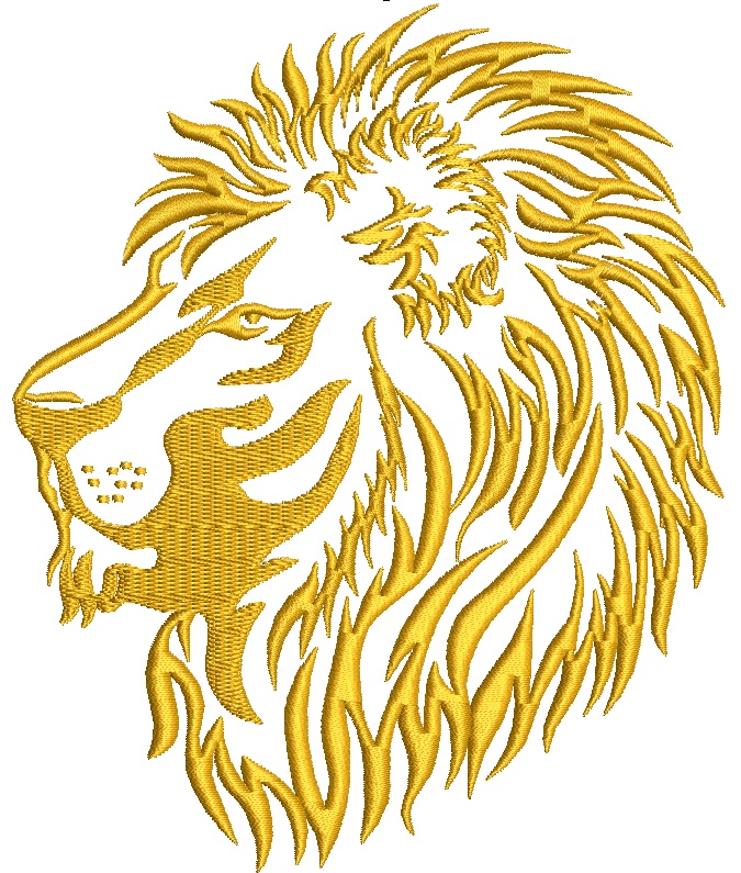 lion Machine Embroidery Design