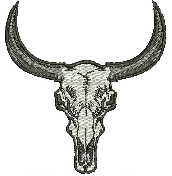 buffalo cow skull  Taurus  Machine Embroidery Design 14052025