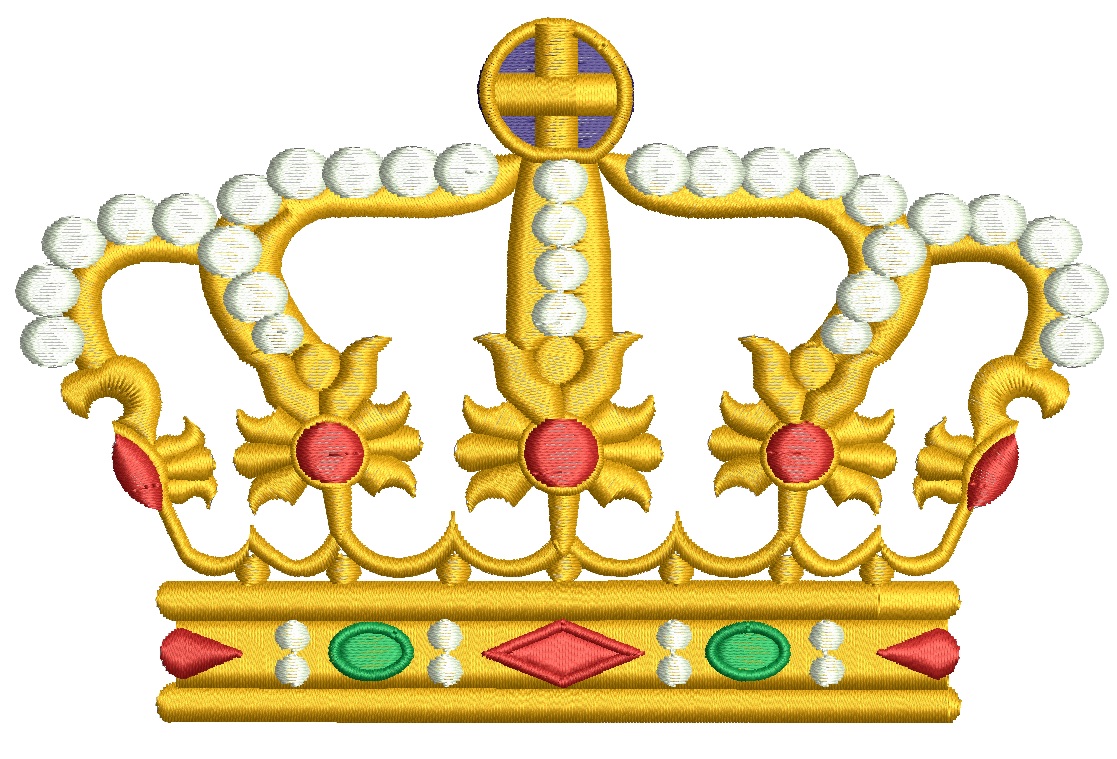  crown Machine Embroidery Design 