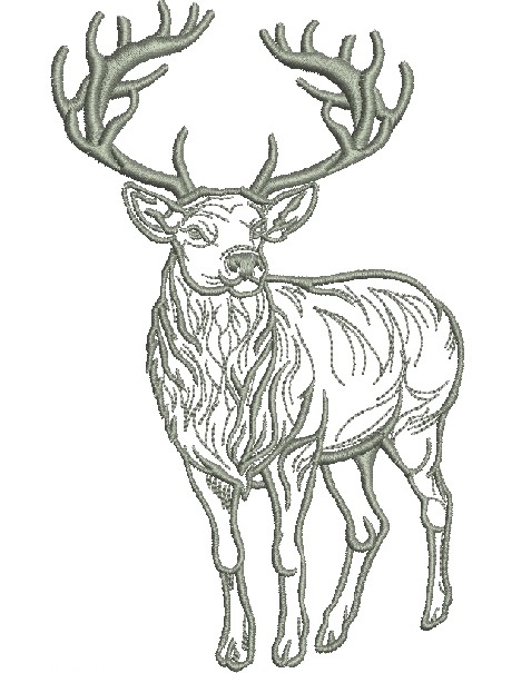Deer Machine Embroidery Design26052025