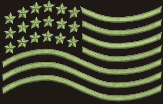 American Flag. usa flag one color embroidery design, instantly download 