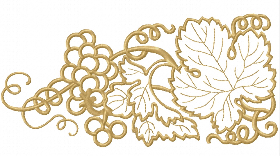 Grapes  Machine Embroidery Designs, instantly download 