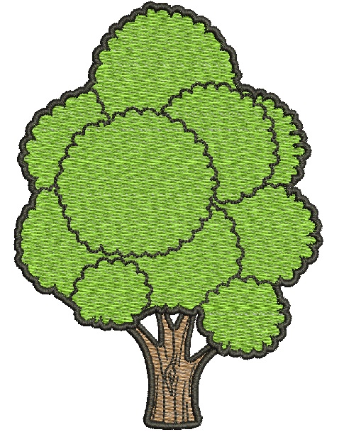 Tree machine embroidery design, instantly download 