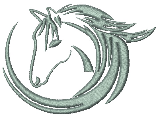 Horse design machine embroidery design 
