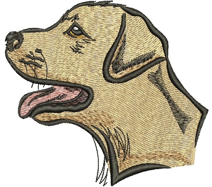 Labrador Head Design machine embroidery design 