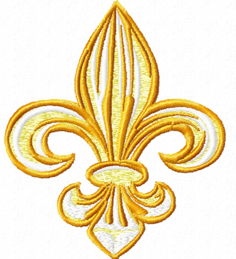 Fleur de lis lys French France Monarchy Symbol machine embroidery design, instantly download 