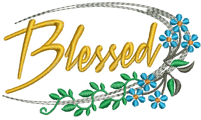 Blessed Floral  Machine Embroidery Design 