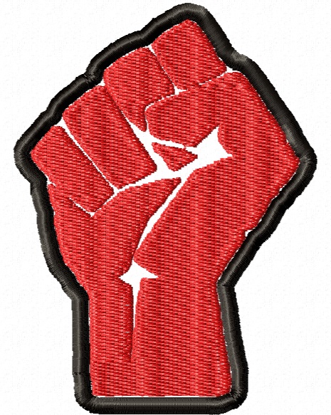 Clenched fist hand gesture Machine Embroidery Design 