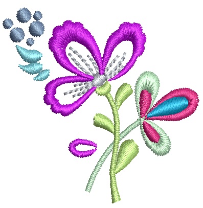 Simple flowers Machine Embroidery Designs, instantly download 