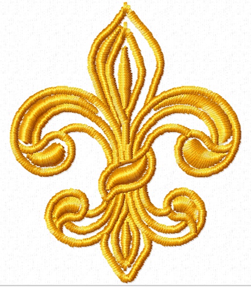 Fleur de lis lys French France Monarchy Symbol machine embroidery design, instantly download 