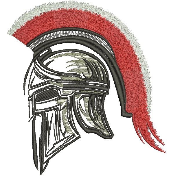 Spartan helmet ancient army  Machine Embroidery Design 