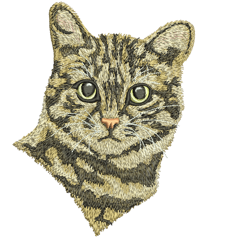 Cat Machine Embroidery Designs cat for the pocket. Design tested  