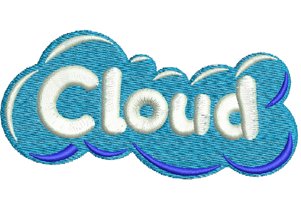 Cloud Machine Embroidery design  