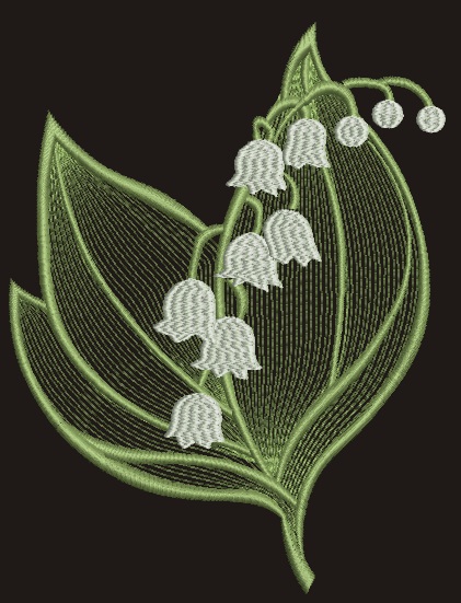 Lily of the valley bouquet  Machine Embroidery design, tested.  