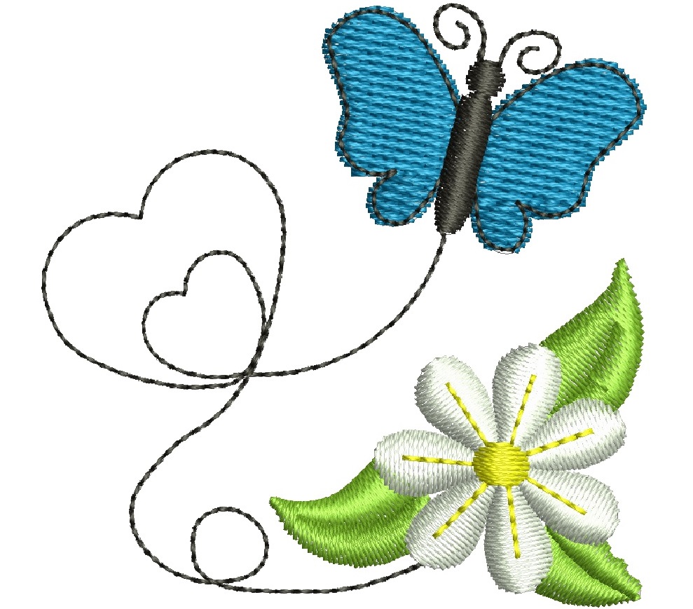 Butterfly  Machine Embroidery Design, Instant Download