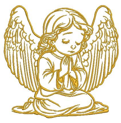 Angel machine embroidery design 