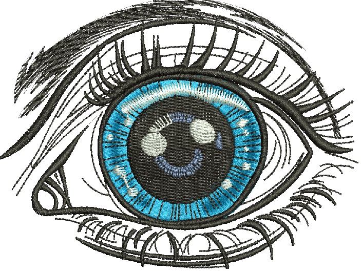 Realistic Eye / dolls eyes Machine Embroidery Design, Instant Download 