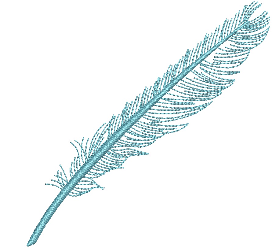 Feather machine embroidery Design 