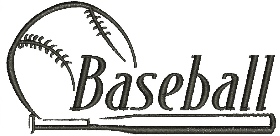 Baseball Machine Embroidery Design 
