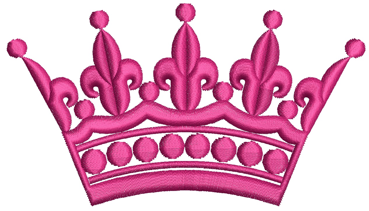 Crown Design Embroidery, Instant Download, 5 sizes. 