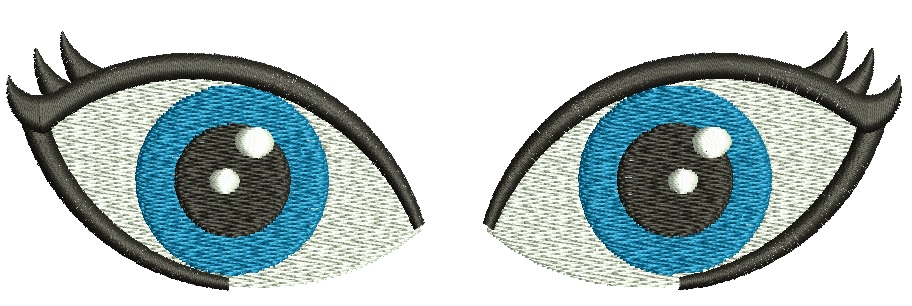 Eyes for soft toys pair, separate left and right Machine Embroidery Designs, instantly download 