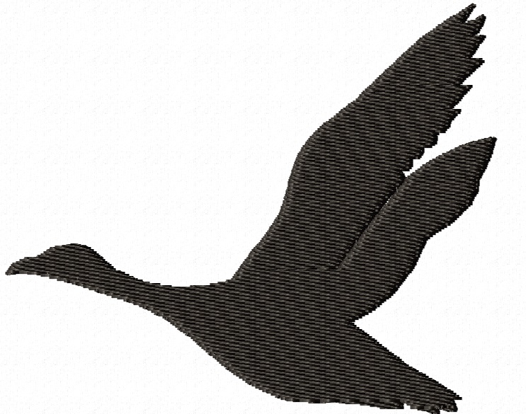 Duck silhouette Machine Embroidery design 