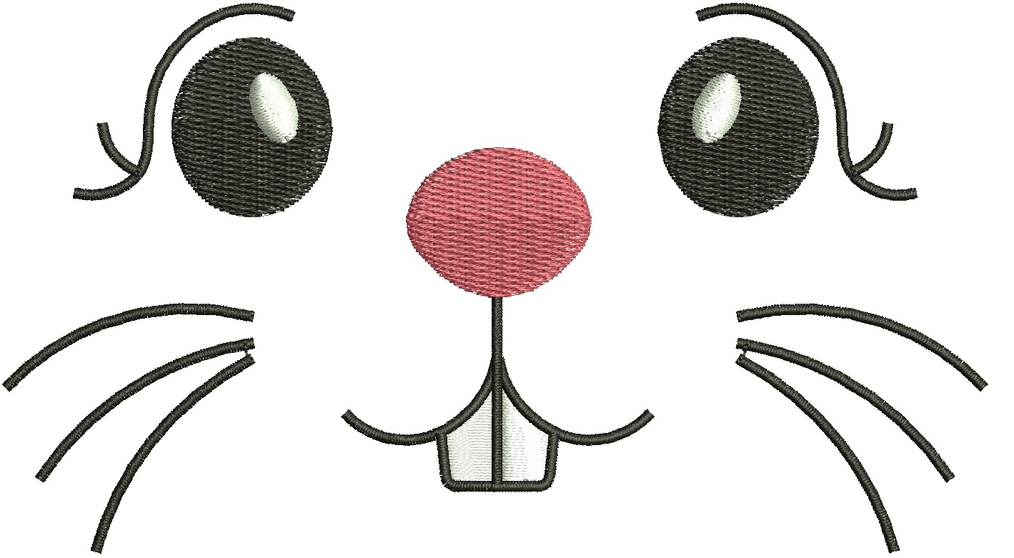  Muzzle of a toy hare machine embroidery design