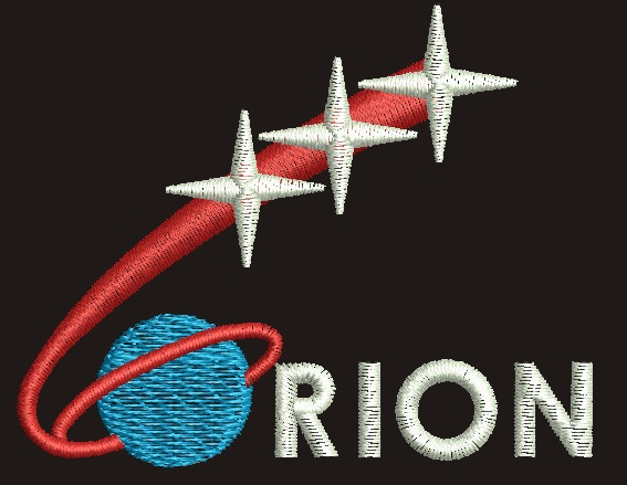 Orion NASA patch machine embroidery design  