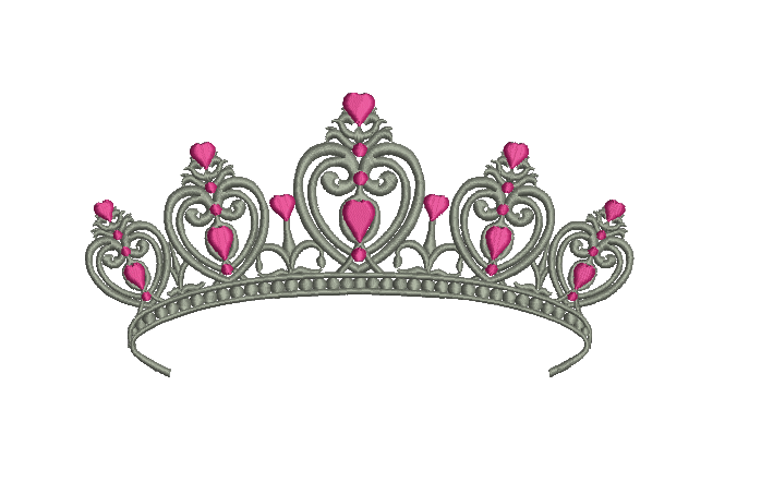 Princess Crown Machine Embroidery Design 