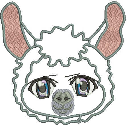 Llama Machine Embroidery Design 