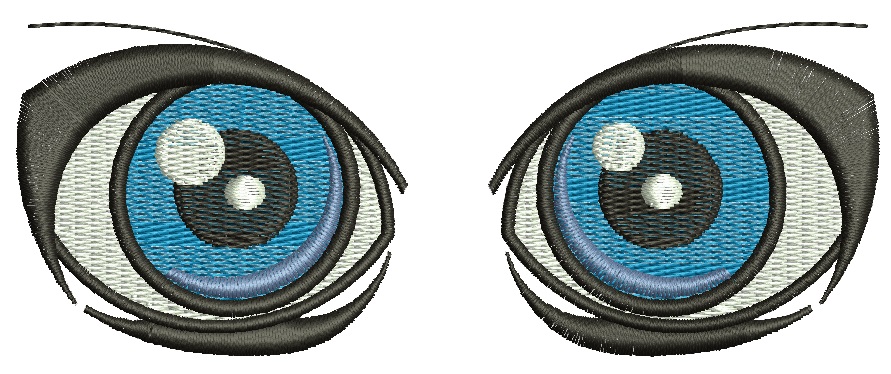 Anime eyes for a doll / eyes for a plush toy machine embroidery design 