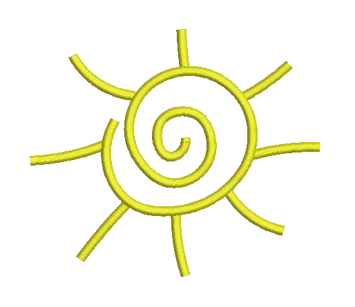 Sun machine embroidery designs 