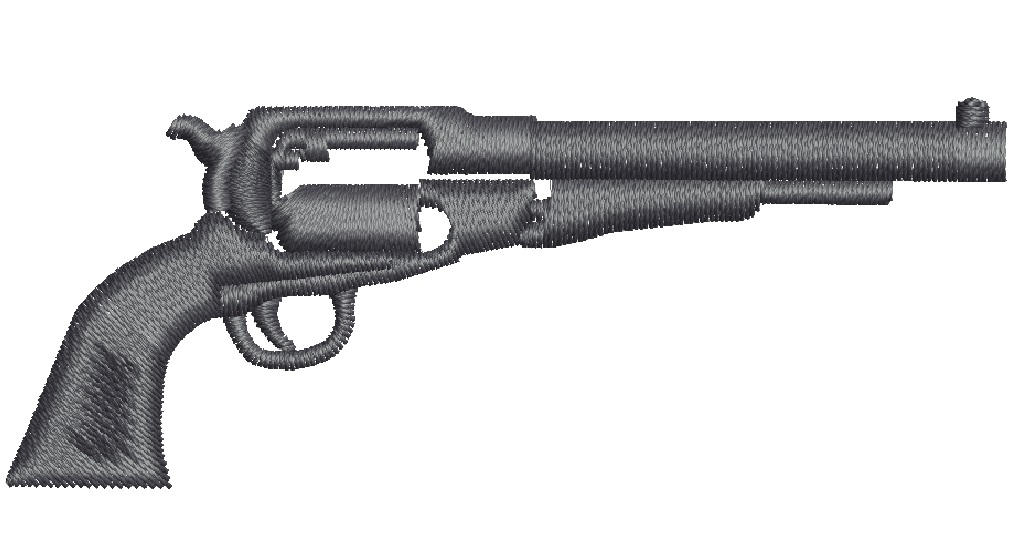 Revolver Colt Peacemaker machine embroidery design 
