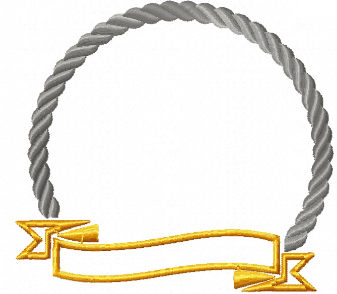 Rope and ribbon frame for name or monogram – monogram frame machine embroidery design 06072025