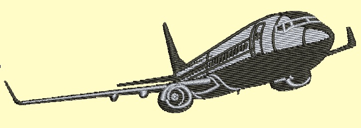 Aeroplane machine embroidery design 