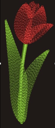 Tulip machine embroidery design – wild forest garden flowers 