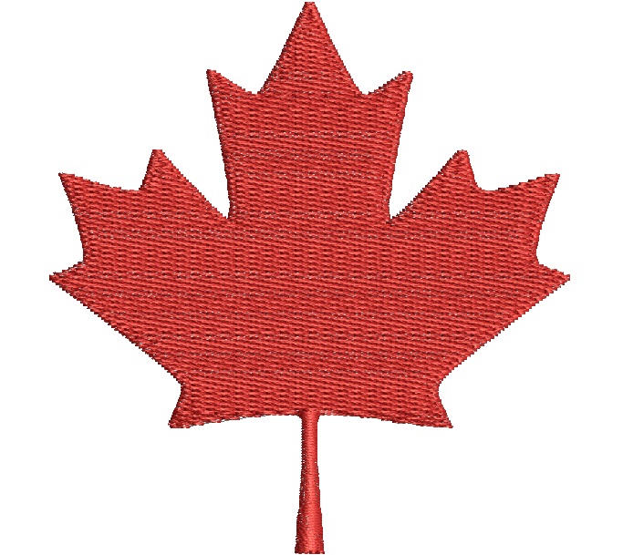 Canada maple leaf machine embroidery design 