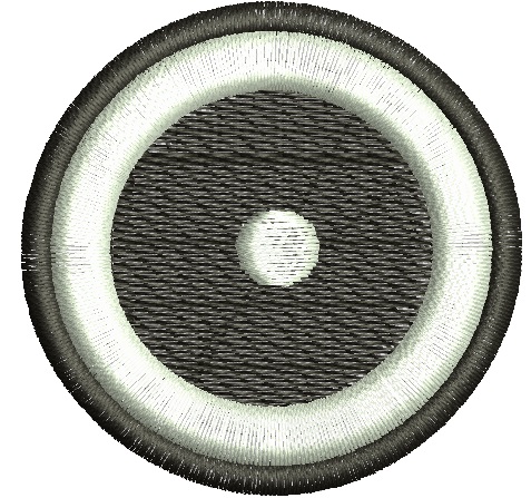 Black eye simple round for soft toy bear, cat, dog, chicken, monkey machine embroidery design 