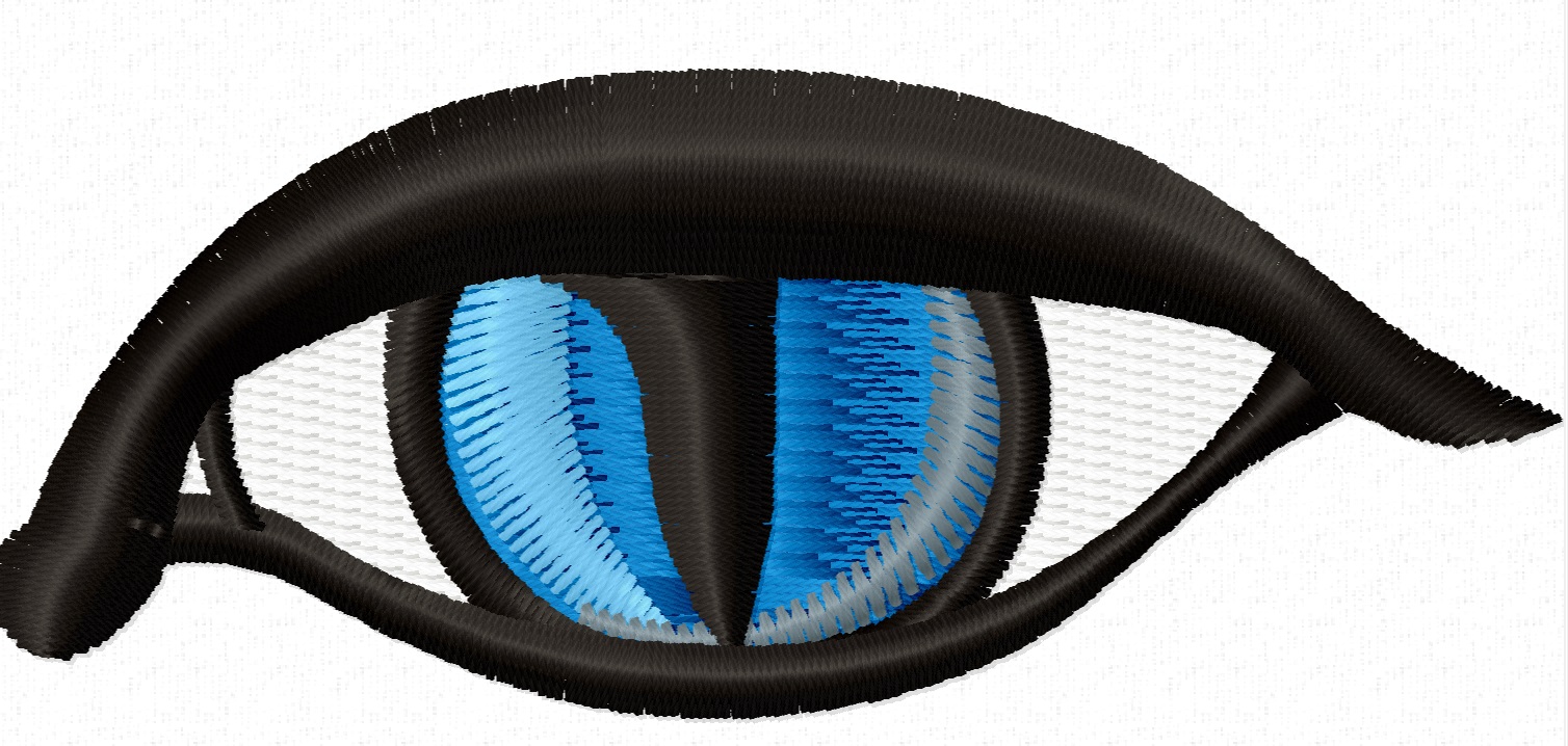 Blue eyes for toys, three sizes – machine embroidery design 