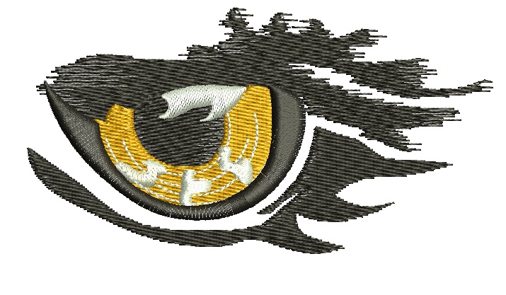 Wild animal eyes (tiger, wolf, bear, cat) – machine embroidery design 