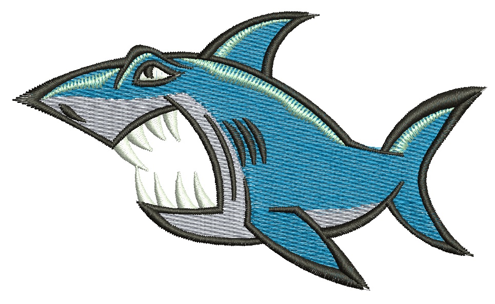 Shark  Machine Embroidery Design 07072025