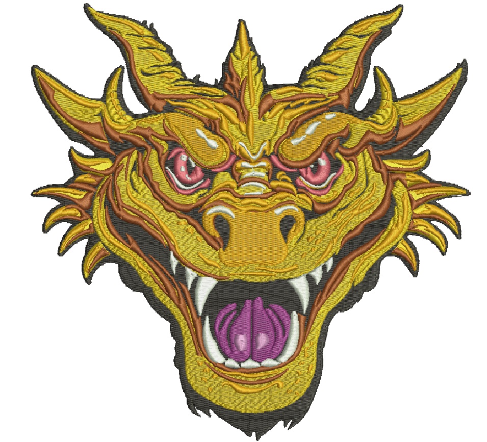 Dragon Dinosaur Tyrannosaurus Machine Embroidery Design 