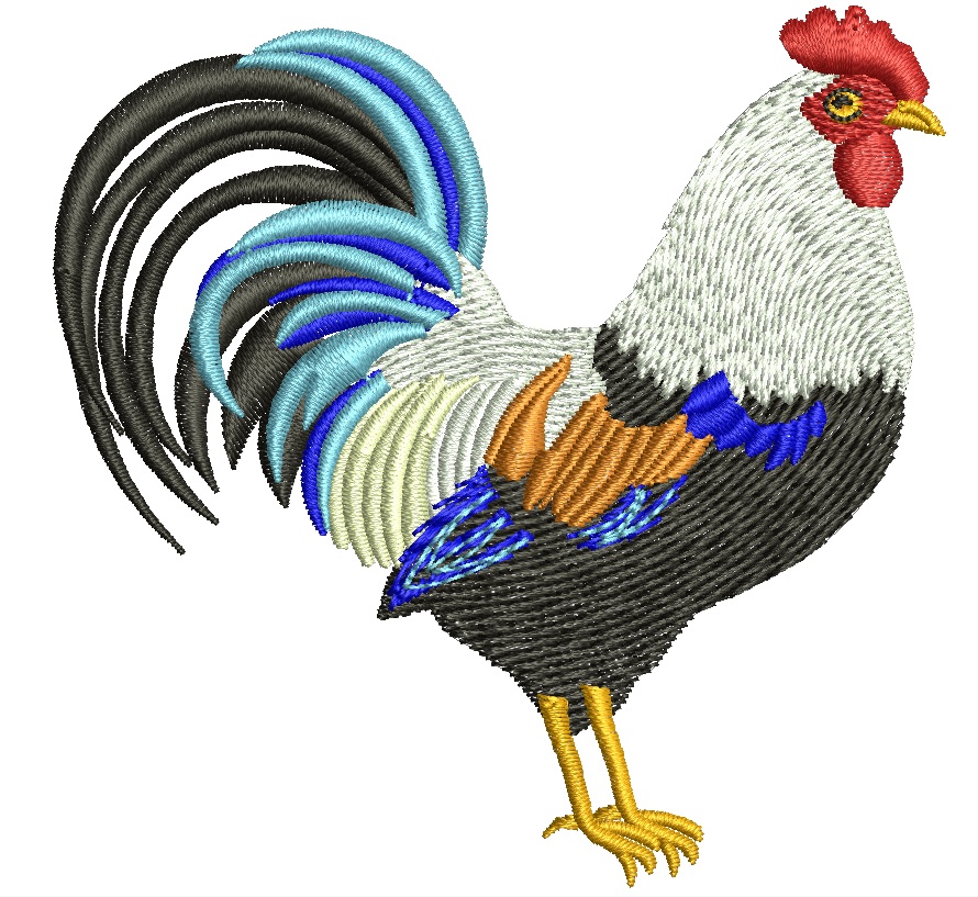 Rooster Machine Embroidery Design 