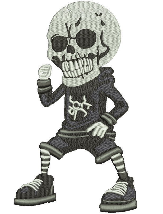 Skeleton Machine Embroidery Design  